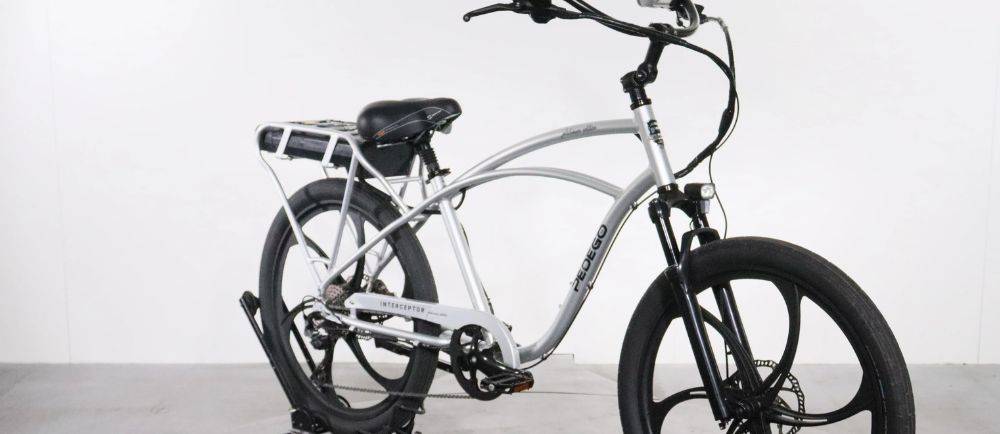Pedego Interceptor on a stand