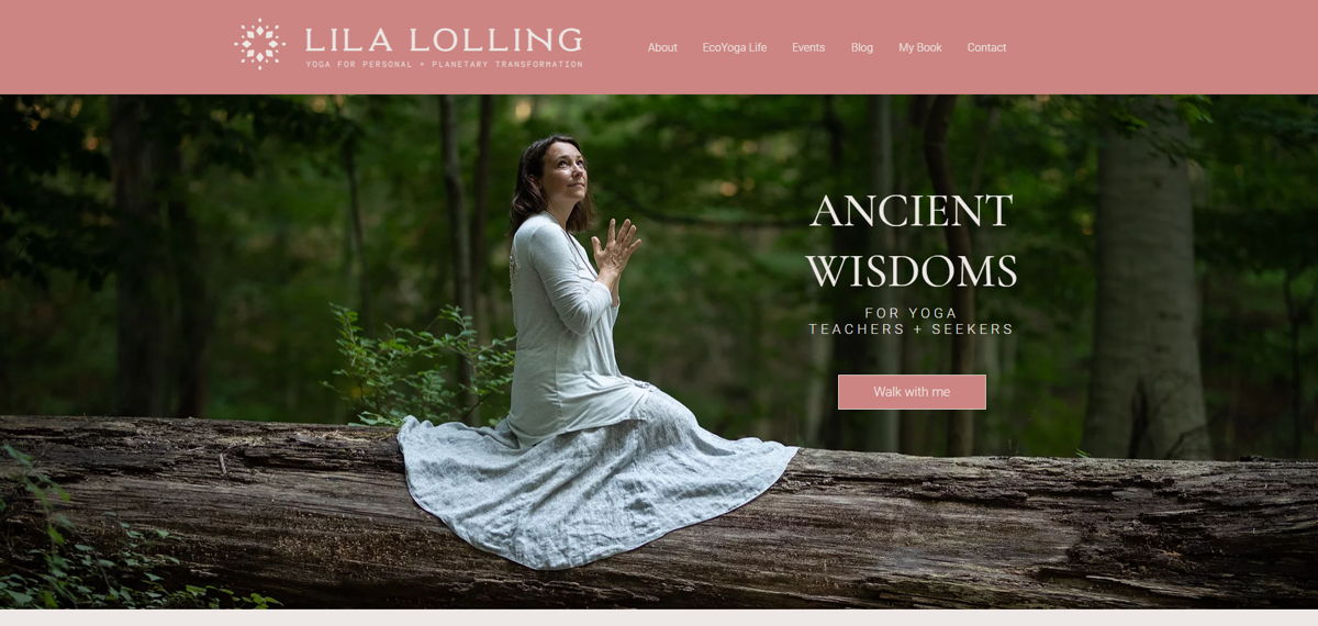 Screenshot of Lila Lolling, from the yoga websites collection.