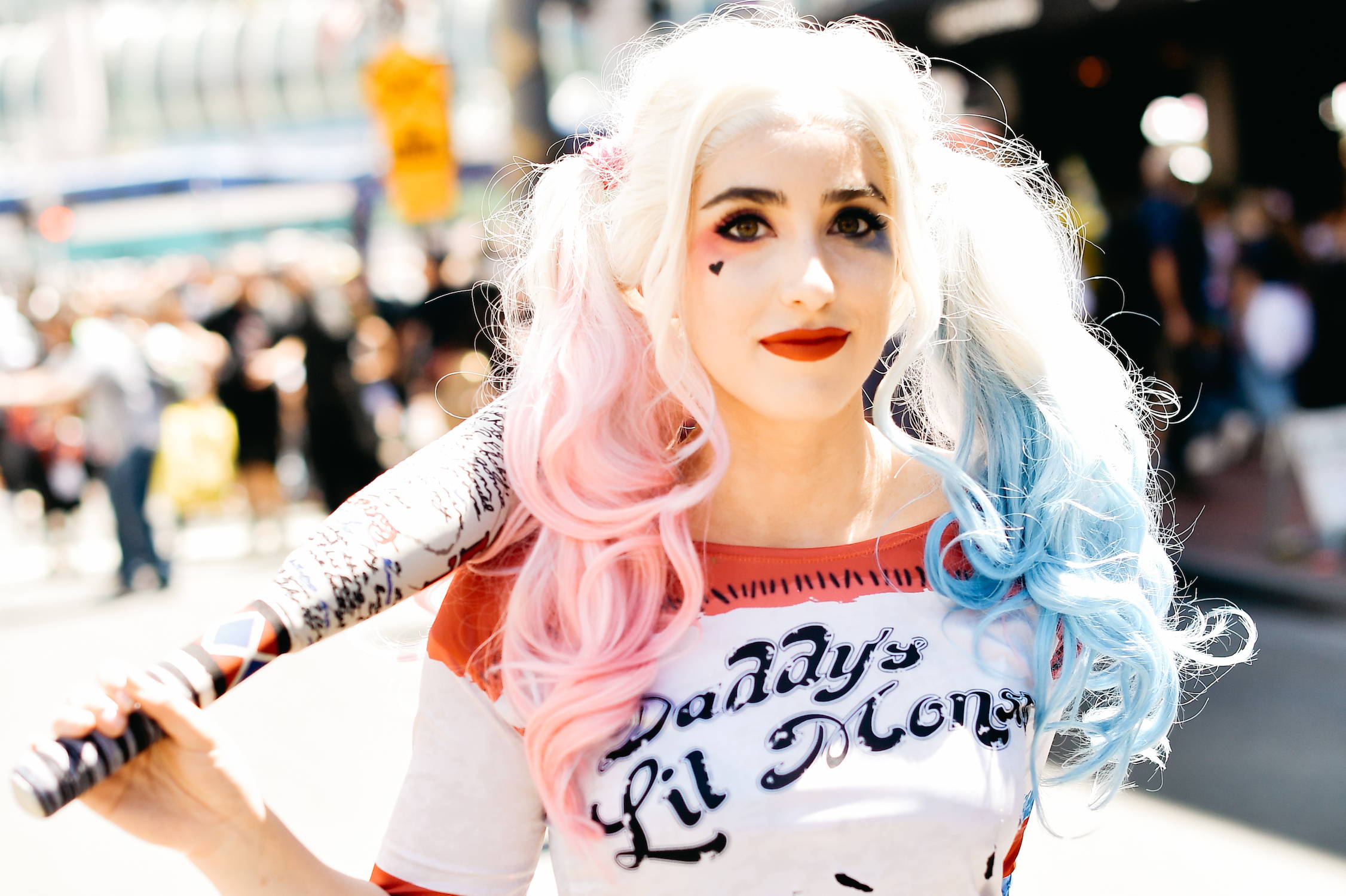 Harley Quinn hair tutorial Halloween costume