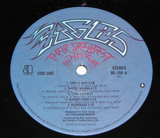 Eagles - Their Greatest Hits Near Mint- LP Embossed Cover