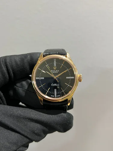 Rolex Cellini Time Rose Gold Black Dial