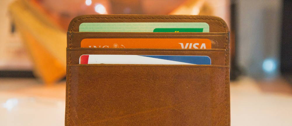 Wallet with three cards
