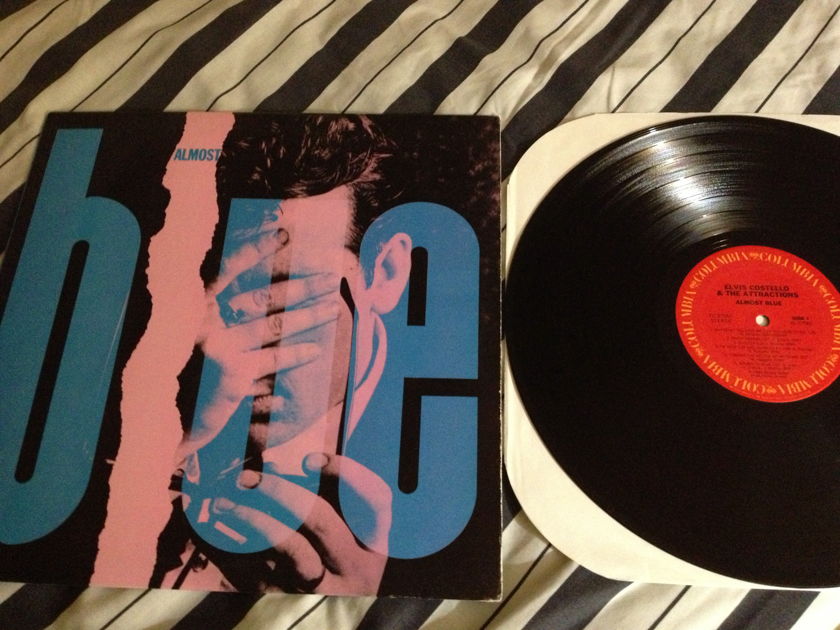 Elvis Costello - Almost Blue Columbia Records Vinyl LP NM Promo Stamp Back Cover