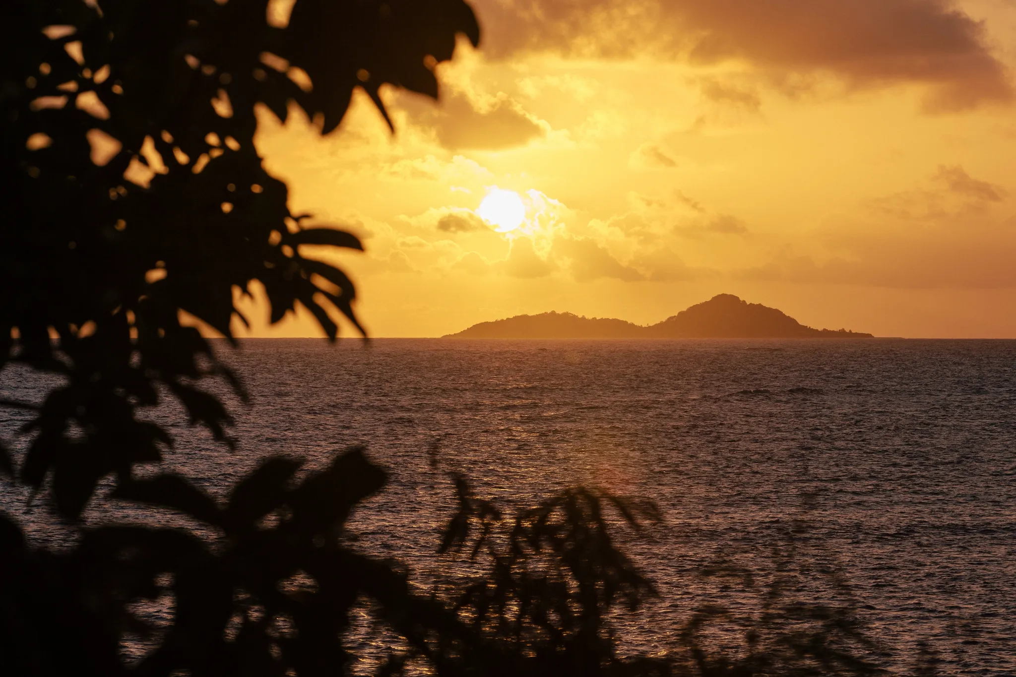 The Fleeting Sunset at Anse Bois de Rose, Praslin, Seychelles