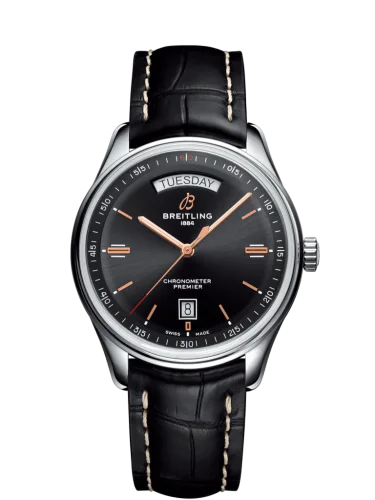 Premier Automatic Day & Date 40 Stainless Steel / Black / Croco Black / Folding