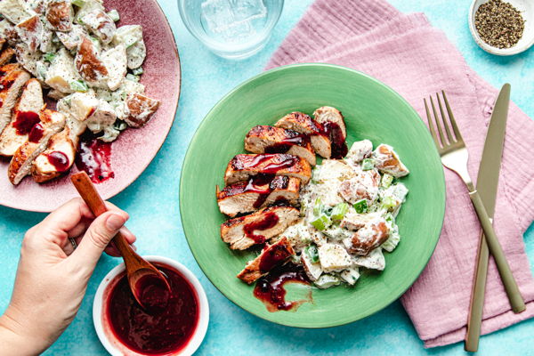 Photo of Berry BBQ Chicken Breast with Southern Potato Salad 