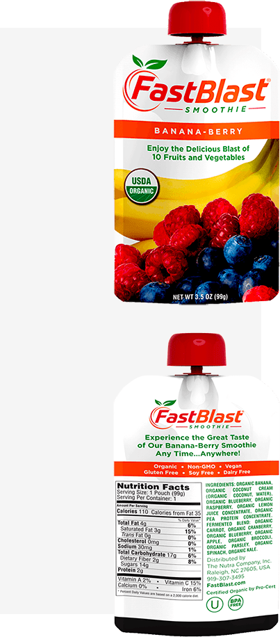 fastblast banana-berry smoothies