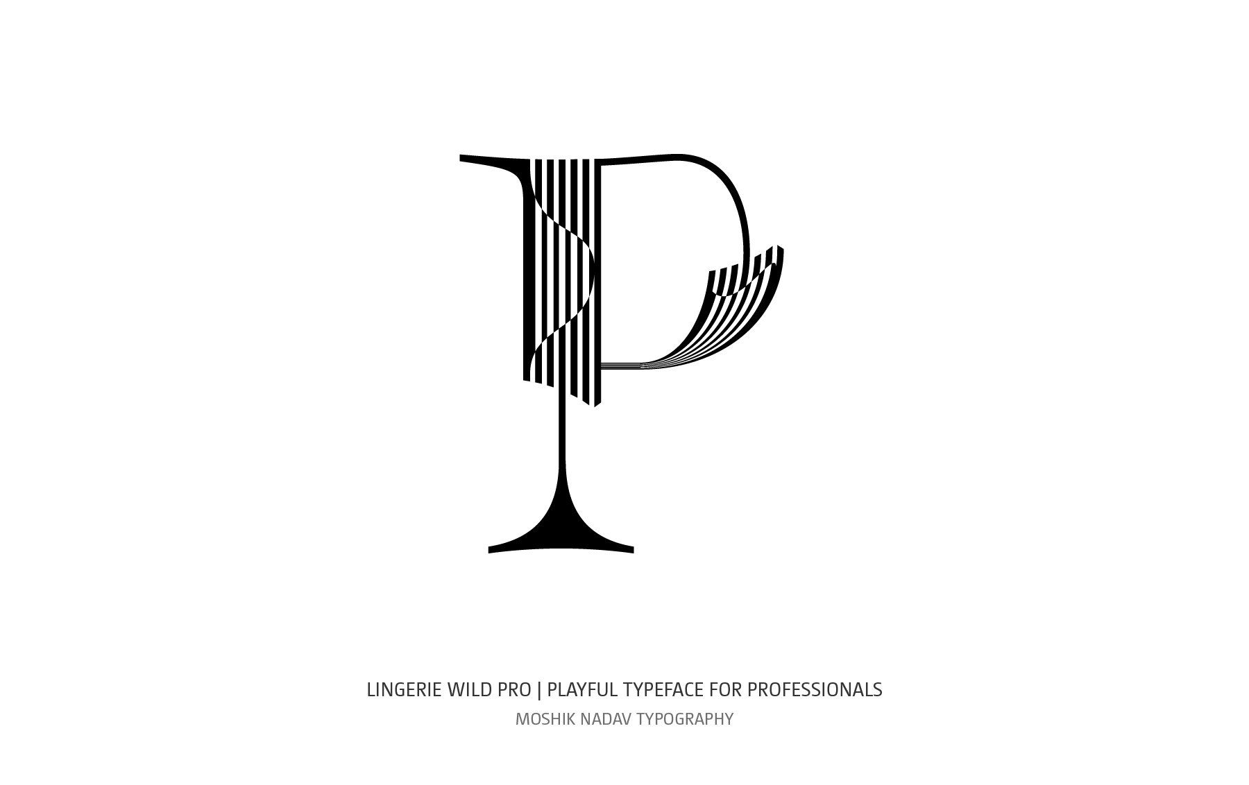 Sexy uppercase P design for cool logos and luxury brands by Moshik Nadav Typography