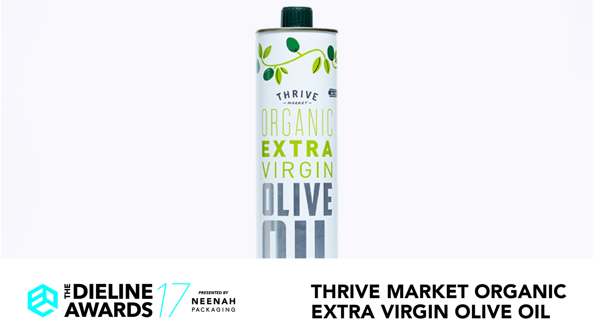 Featured image for The Dieline Awards 2017 Outstanding Achievements: Thrive Market Organic Extra Virgin Olive Oil