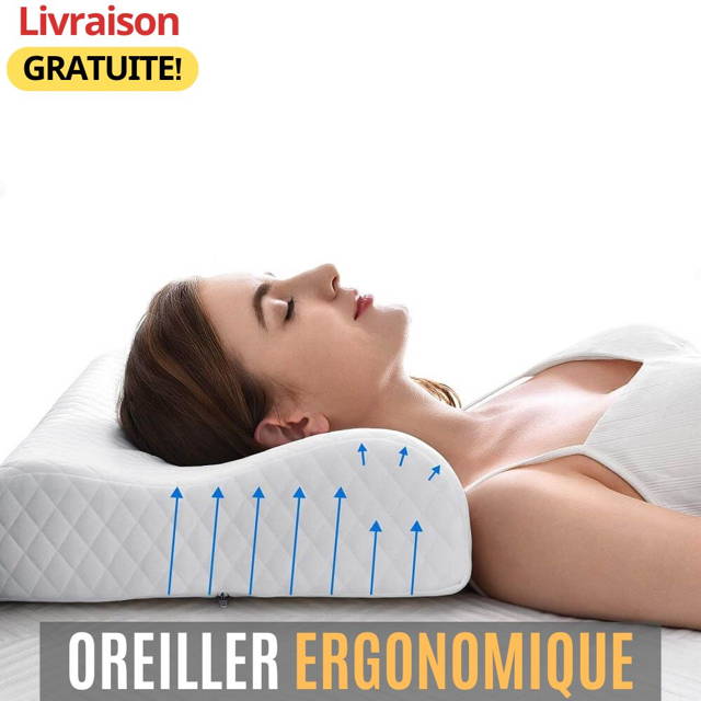 Oreiller Orthopédique, oreiller arthrose cervicale, Oreiller Ergonomique
