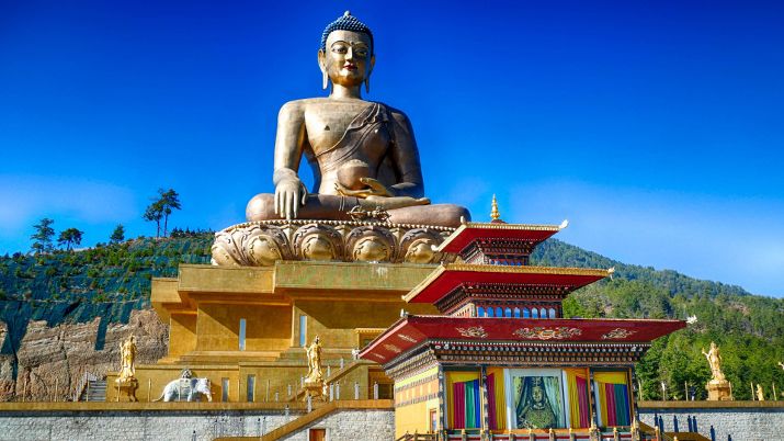 Thimphu in Bhutan is the location of the Memorial Chorten, a stupa built in honor of the third king of Bhutan