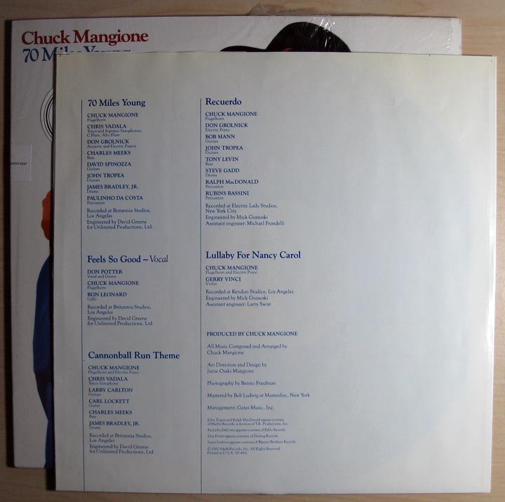 Chuck Mangione - 70 Miles Young 1982 EX+ Vinyl LP Rob L... 3