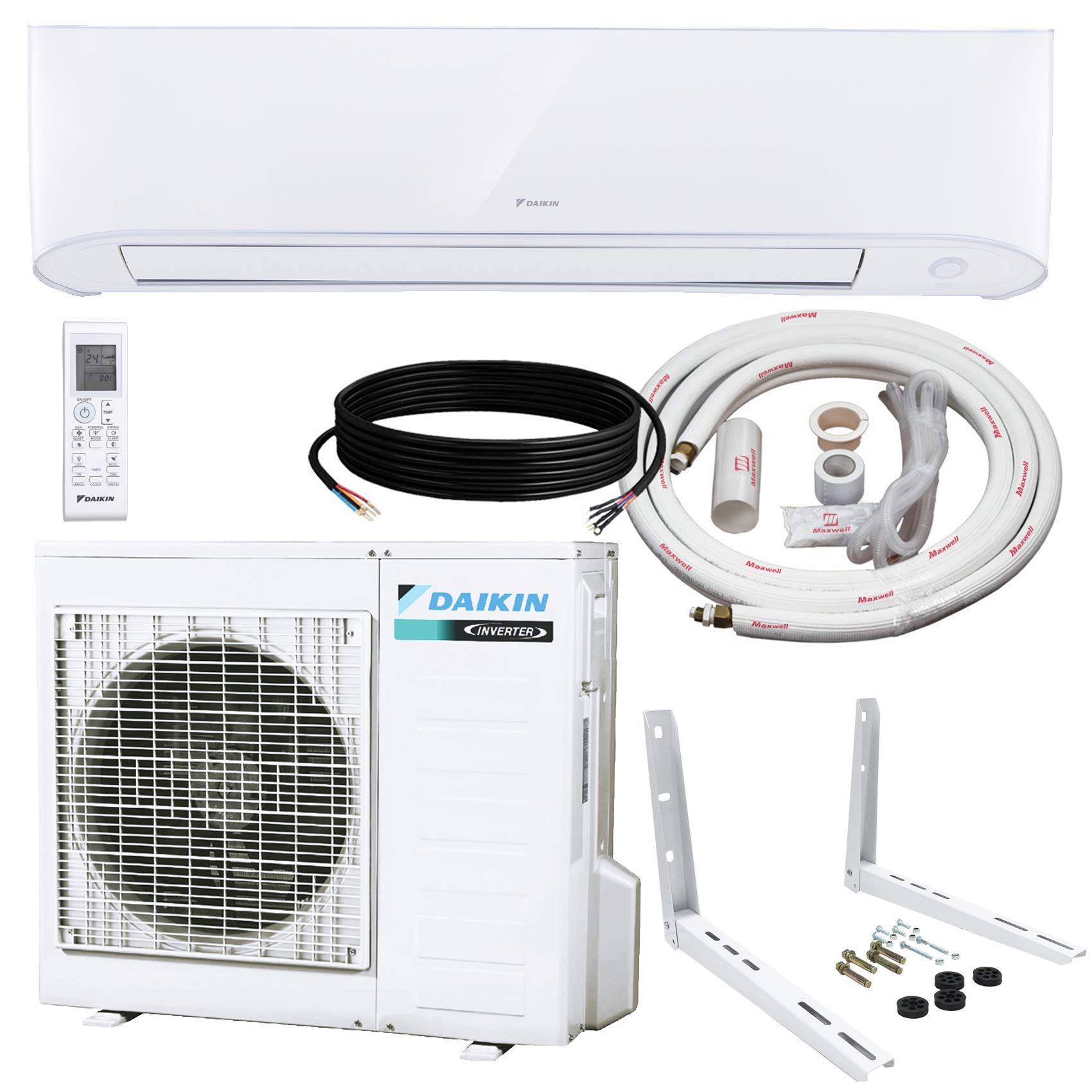 Daikin WallMounted Ductless MiniSplit Inverter Air Conditioner Heat
