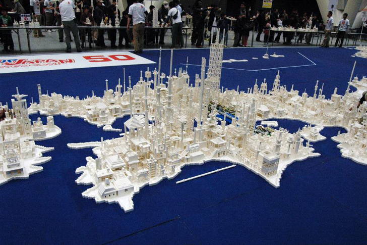 Japan map LEGO sculpture