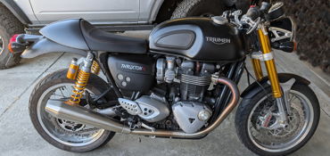 2018 TRIUMPH THRUXTON 1200 R motorcycle for rent near Aptos, CA
