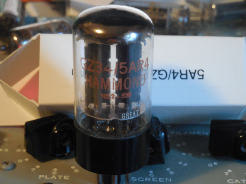 EXCELLENT 1965 MULLARD GZ34/ 5AR4 RECTIFIER TUBE TEST LIKE NEW AND BALANCED