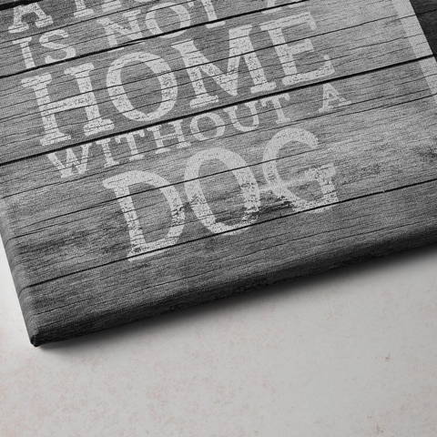 House is not a home without a home, canvas print closeup picture
