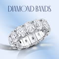 Oval shaped diamond eternity band
