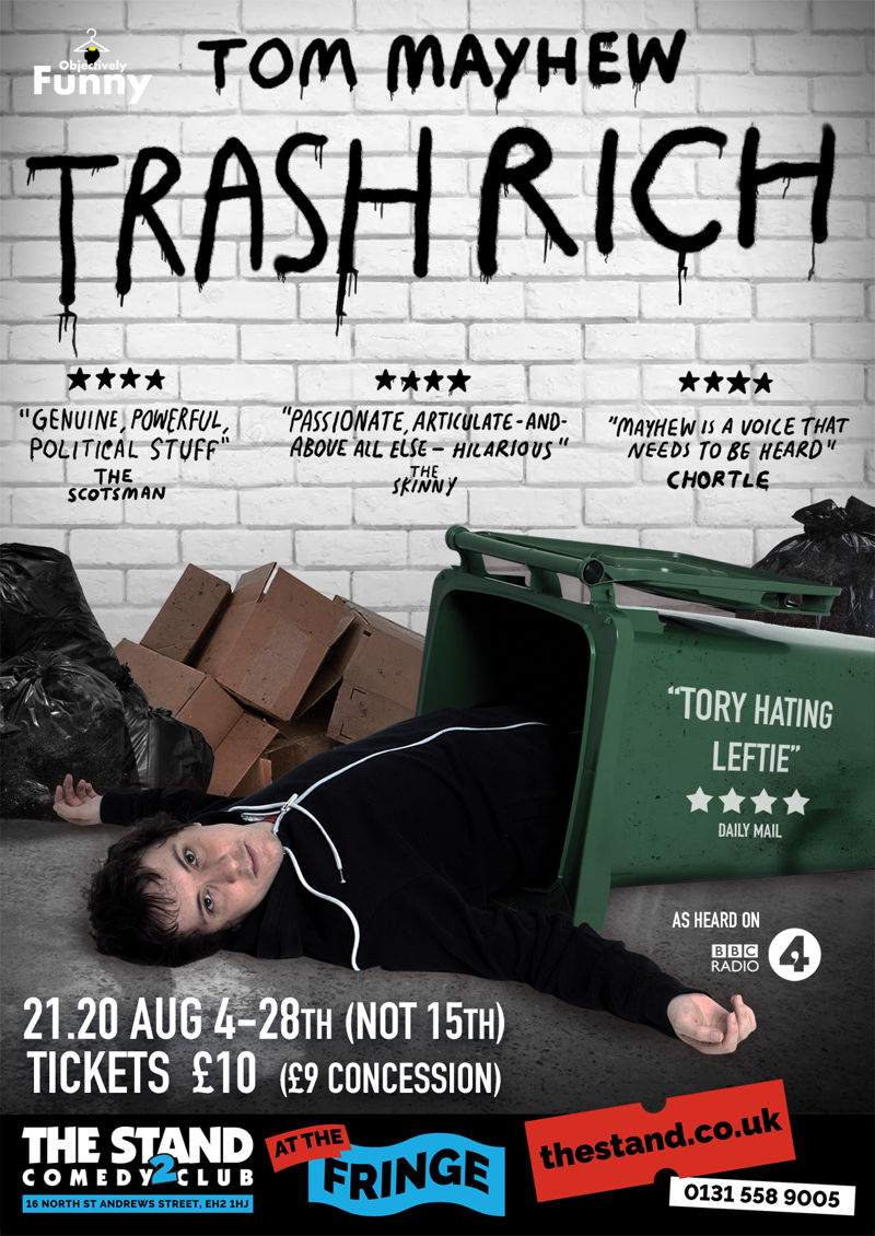 The poster for Tom Mayhew: Trash Rich