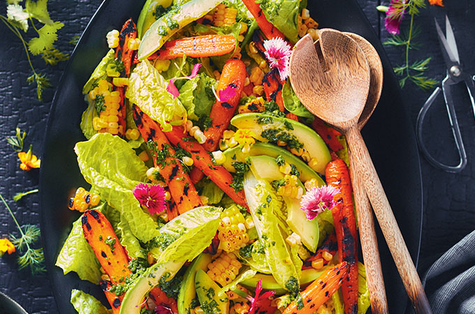 Salade de chimichurri aux légumes grillés