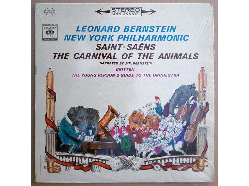 Columbia 2-eye | BERNSTEIN / - SAINT-SEANS The Carnival of the Animals, BRITTEN The Young Person's Guide to the Orchestra | NM