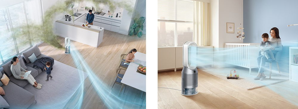 Dyson Purifier Humidify+Cool™ PH03 WSで部屋全体の空気を浄化・加湿