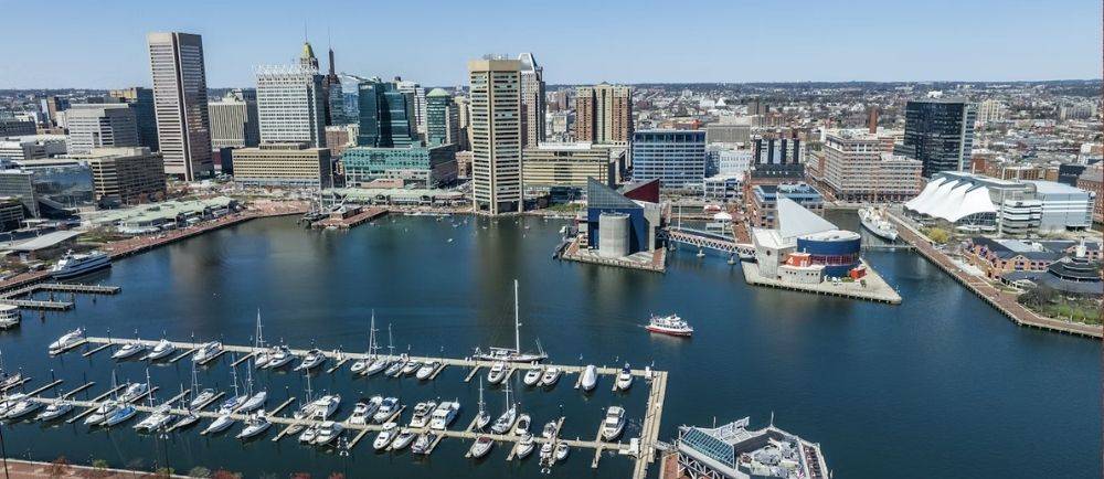 View over Baltimore marina