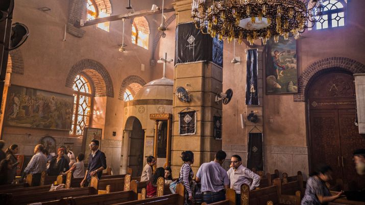 The Hanging Church, known as the Al Muallaqa, is an iconic landmark in Old Cairo