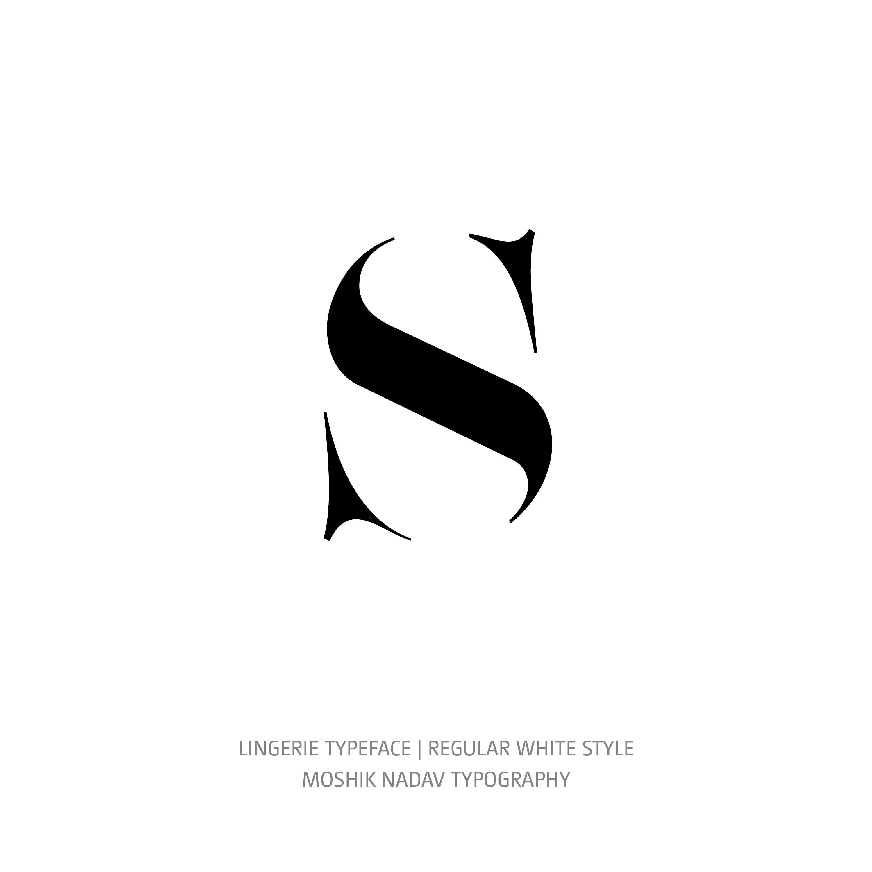 Lingerie Typeface Regular White s