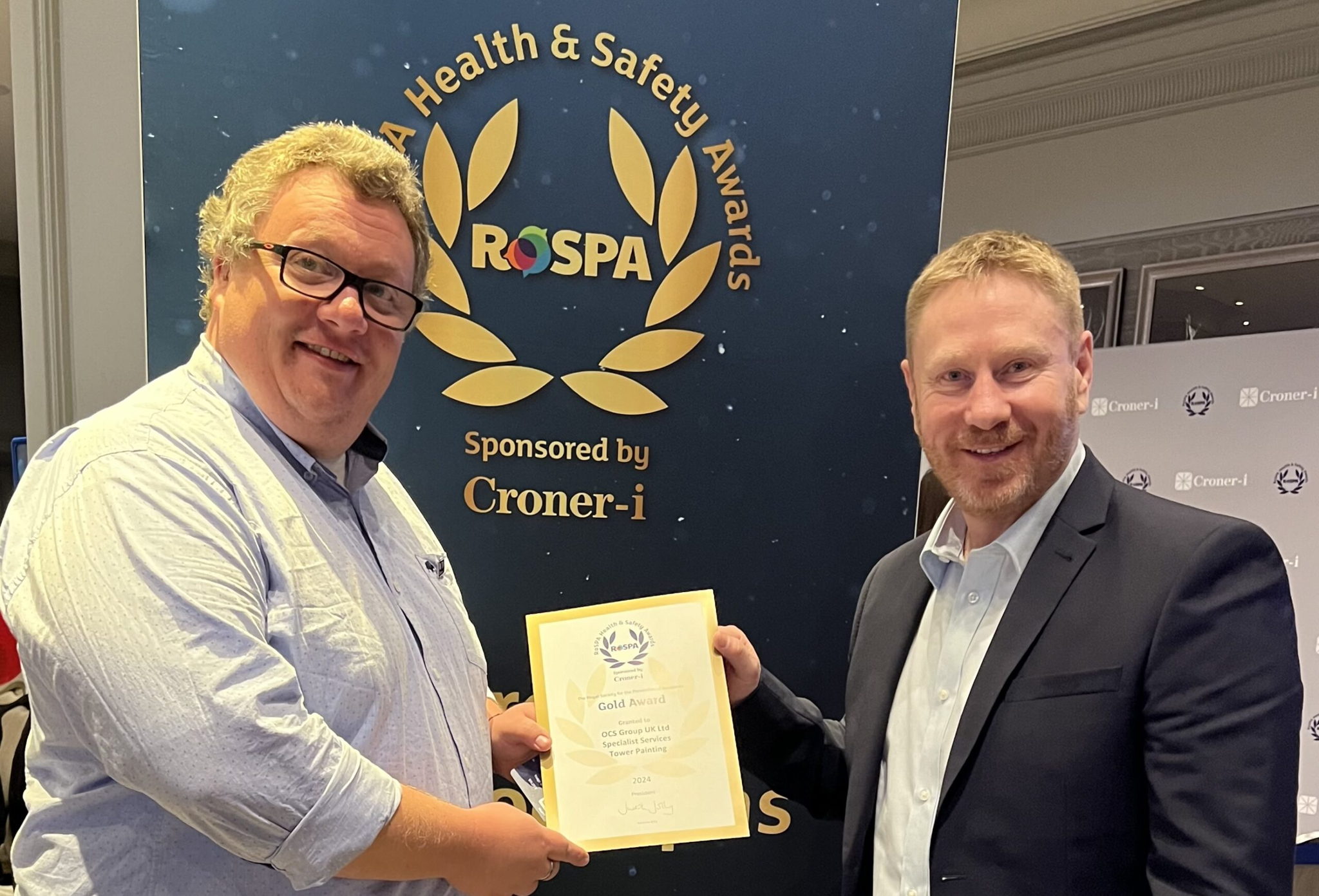 Celebrating Excellence: OCS Business Units Shine with RoSPA Gold Awards