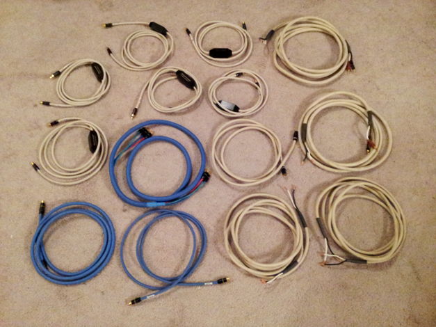 Large Lot of Transparent Audio Cables: The Wall Plus Sp...