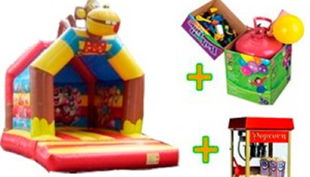 happy rent verleih communie pakket springkussen popcorn helium kindergeburtstag