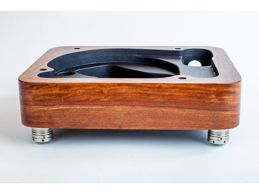 Thorens TD124 Plinth in Caribbean Rosewood by Woodsong Audio