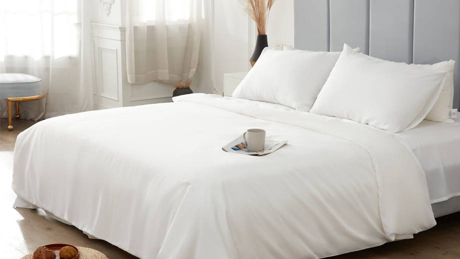 white cooling bamboo bedsheet singapore