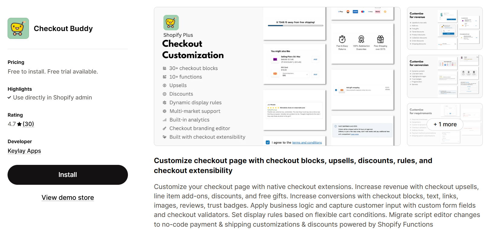 Checkout Buddy - Shopify checkout upsell app
