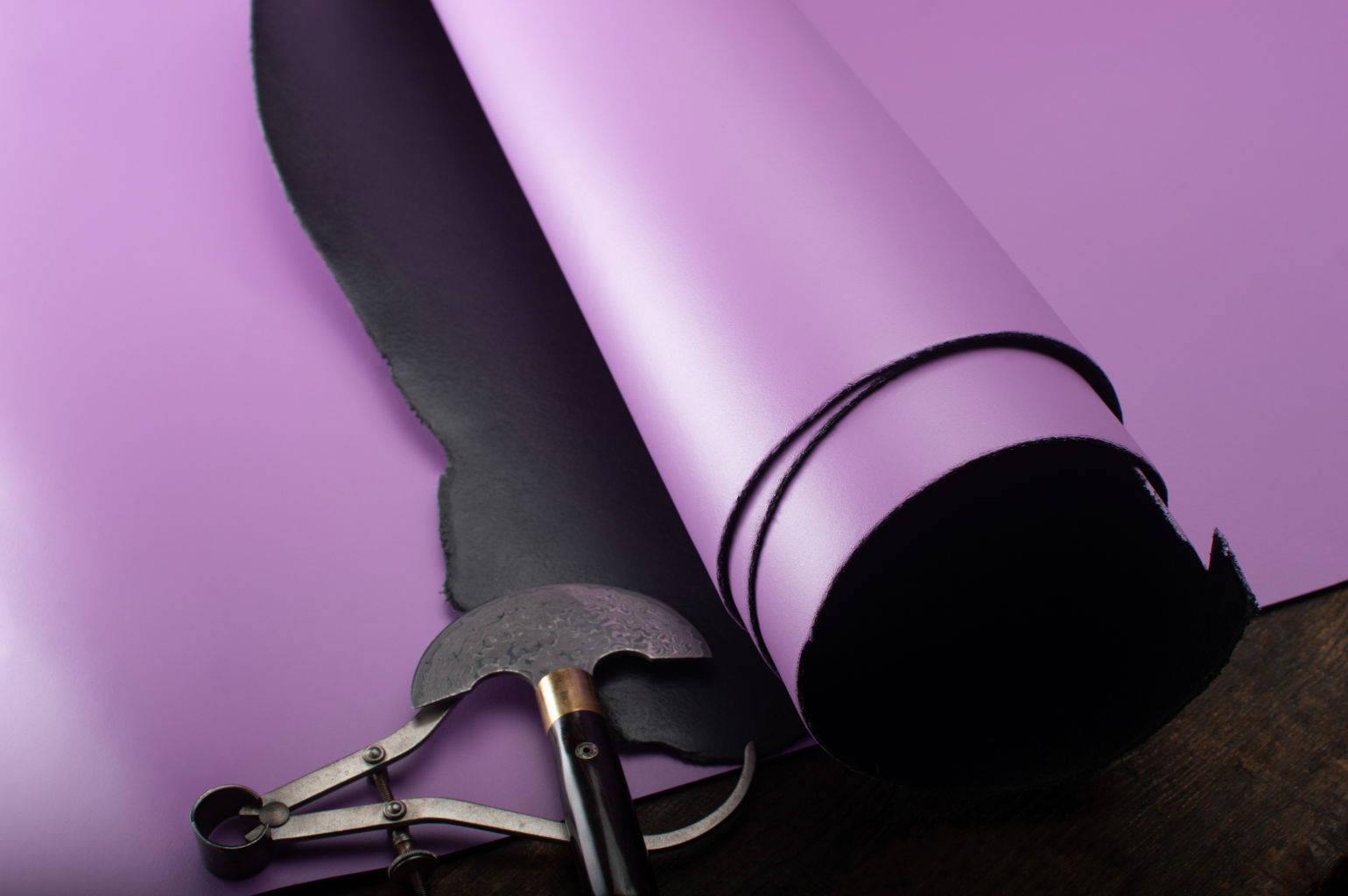 A Bellflower Purple Leather Hide