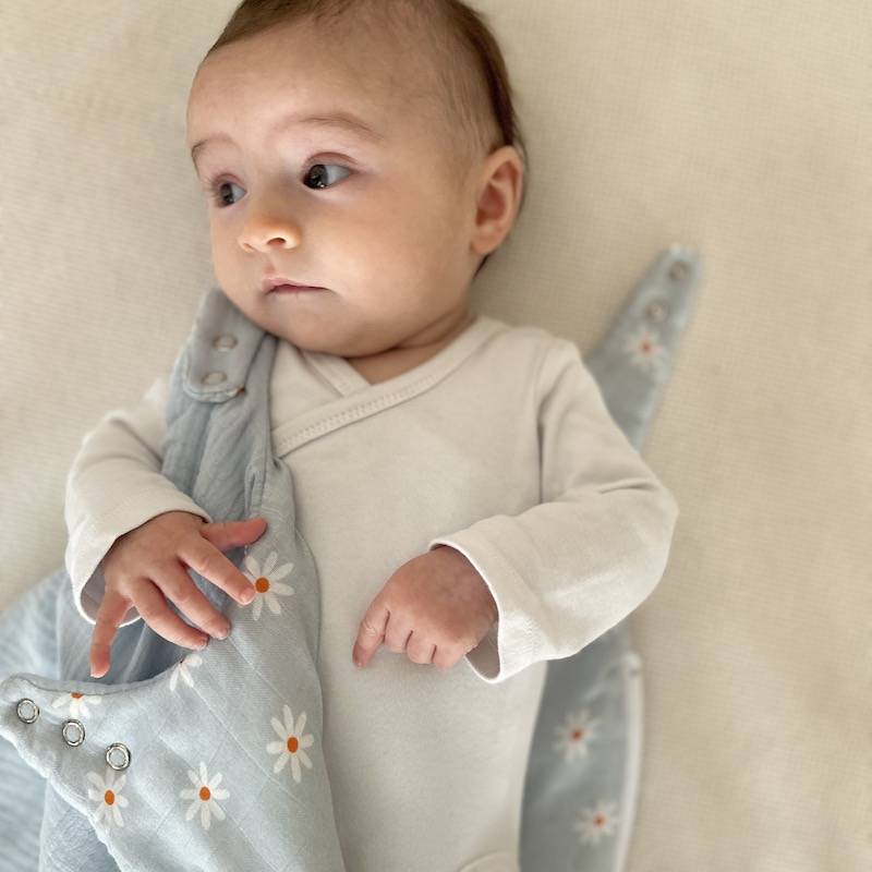 gigoteuse joli nous ajustable et réversible suisse portugal bébé nouveau-né qualité excellence premium fabriqué portugal OEKO-TEX GOTS bleu skieur