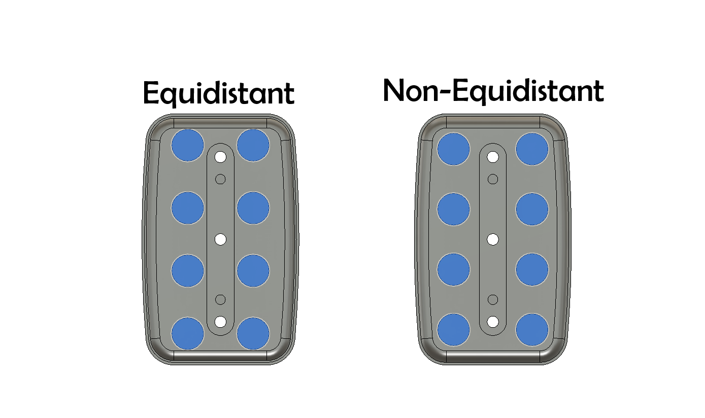 Equidistant magnet layout diagram