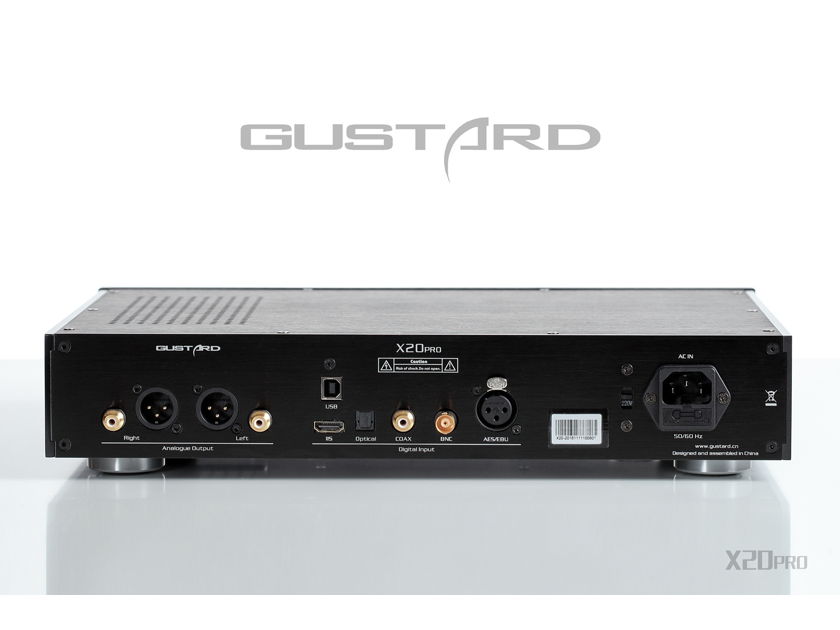 GUSTARD  DAC-X20 Pro  Black Finish, No USB