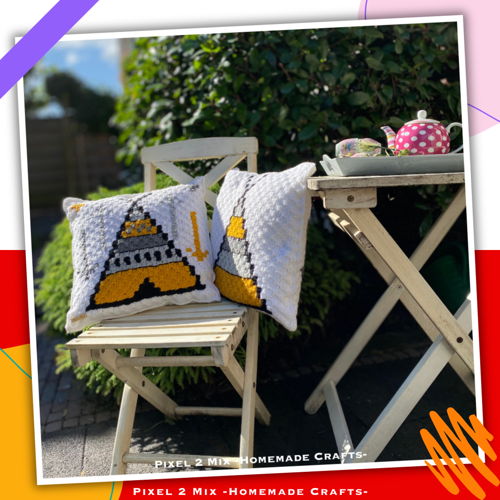 Daxy - The Wigwam/Tipi Pillow Cover - Corner to Corner C2C Crochet