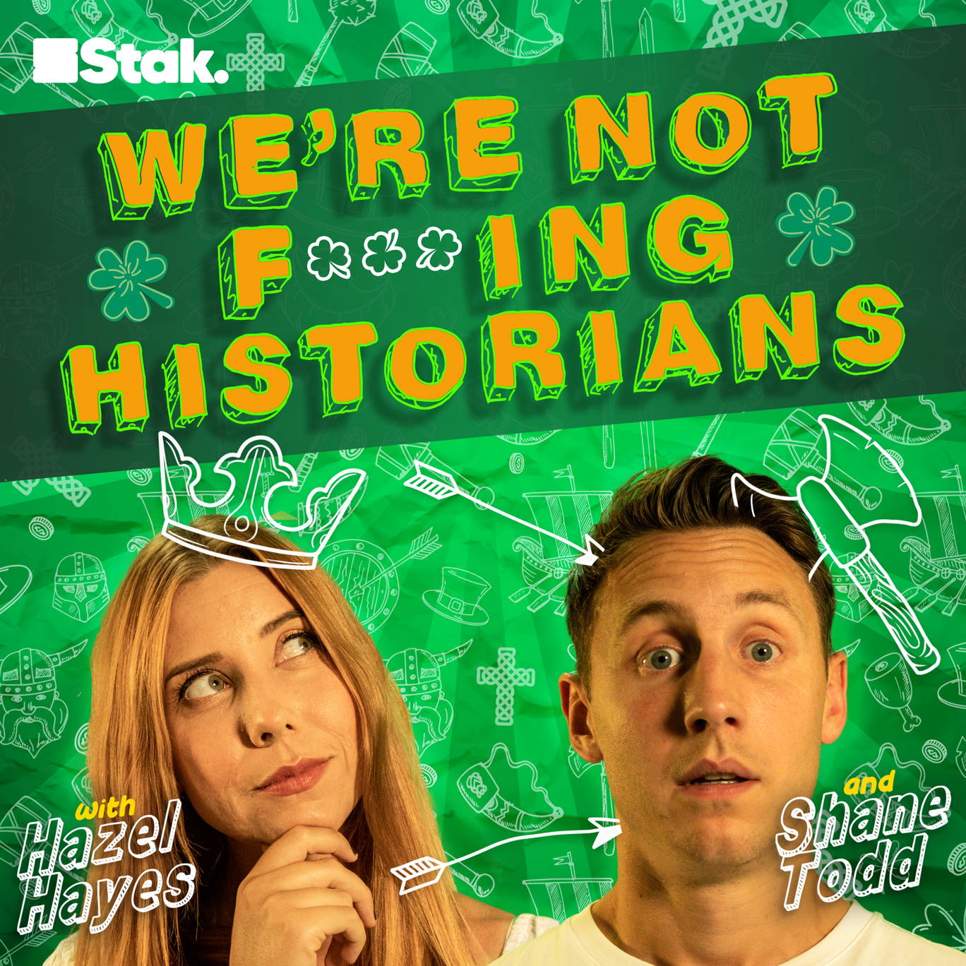 The artwork for the We're Not F***ing Historians podcast.