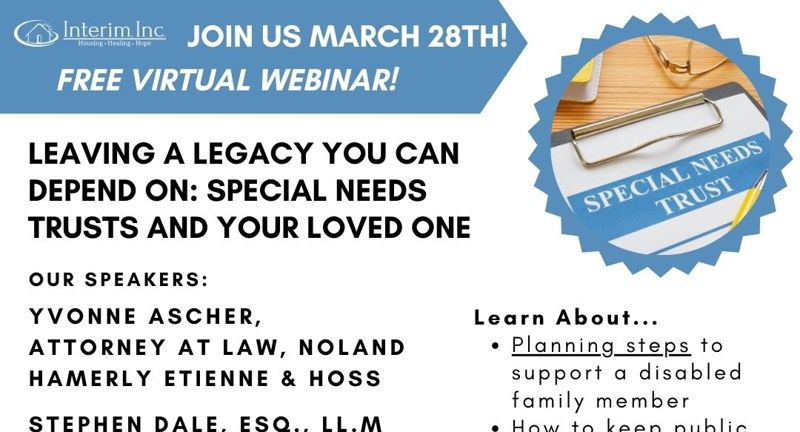 Interim, Inc. to Host a Webinar on Creating a Special Needs Trust on March 28, 2024