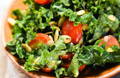 picture of the green goddess salad, a great way to make salad dressing with your wheat grass powder.