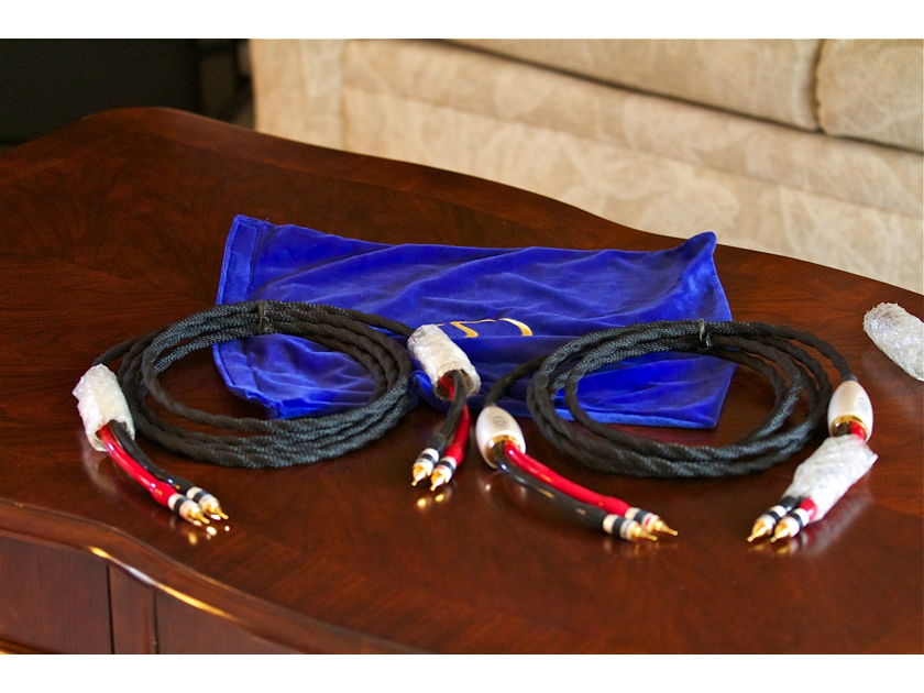 *NEW* Monster Cable Sigma Retro Gold speaker cables  12" Never Used Amazing value even at original price of $3000