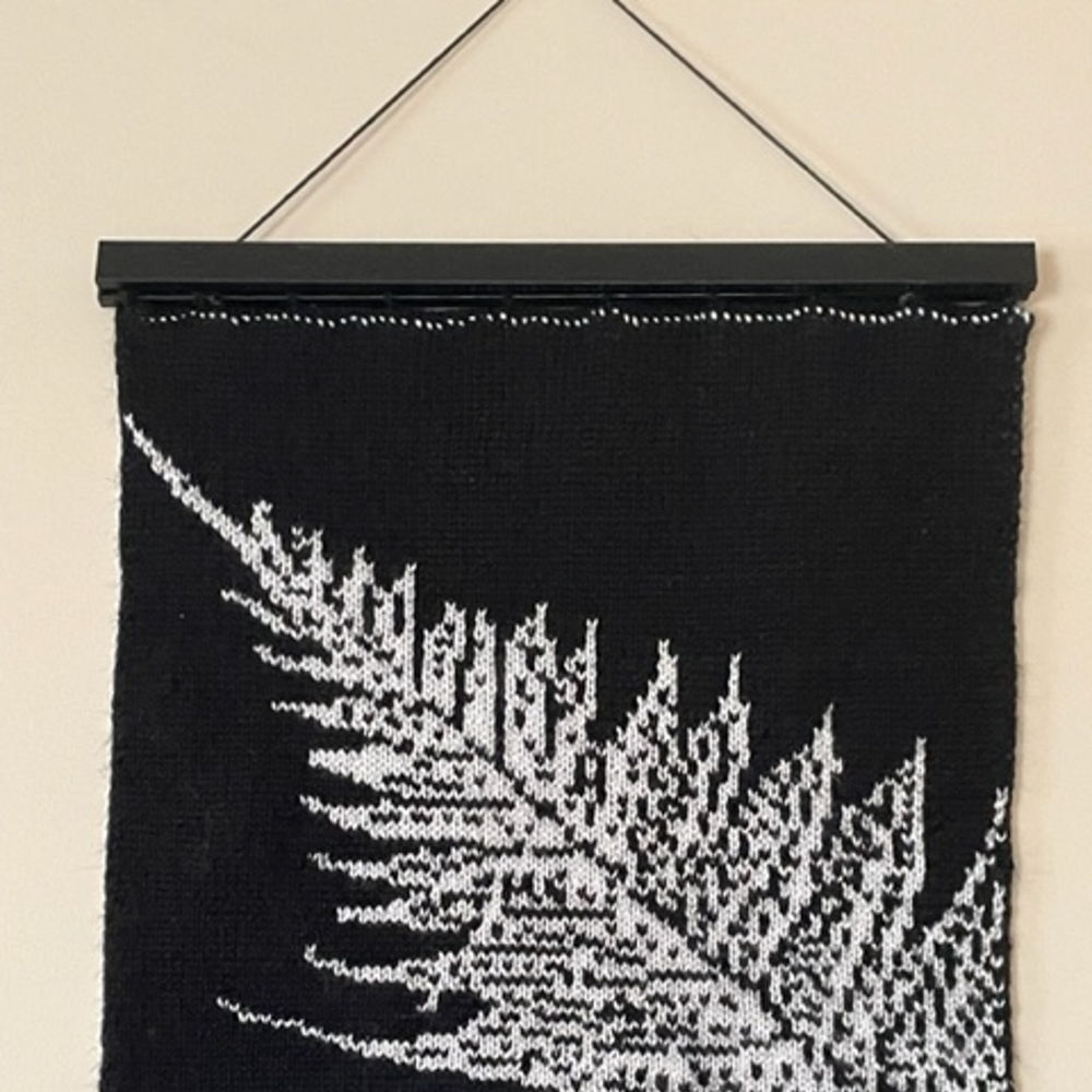 Blad kunst aan de muur