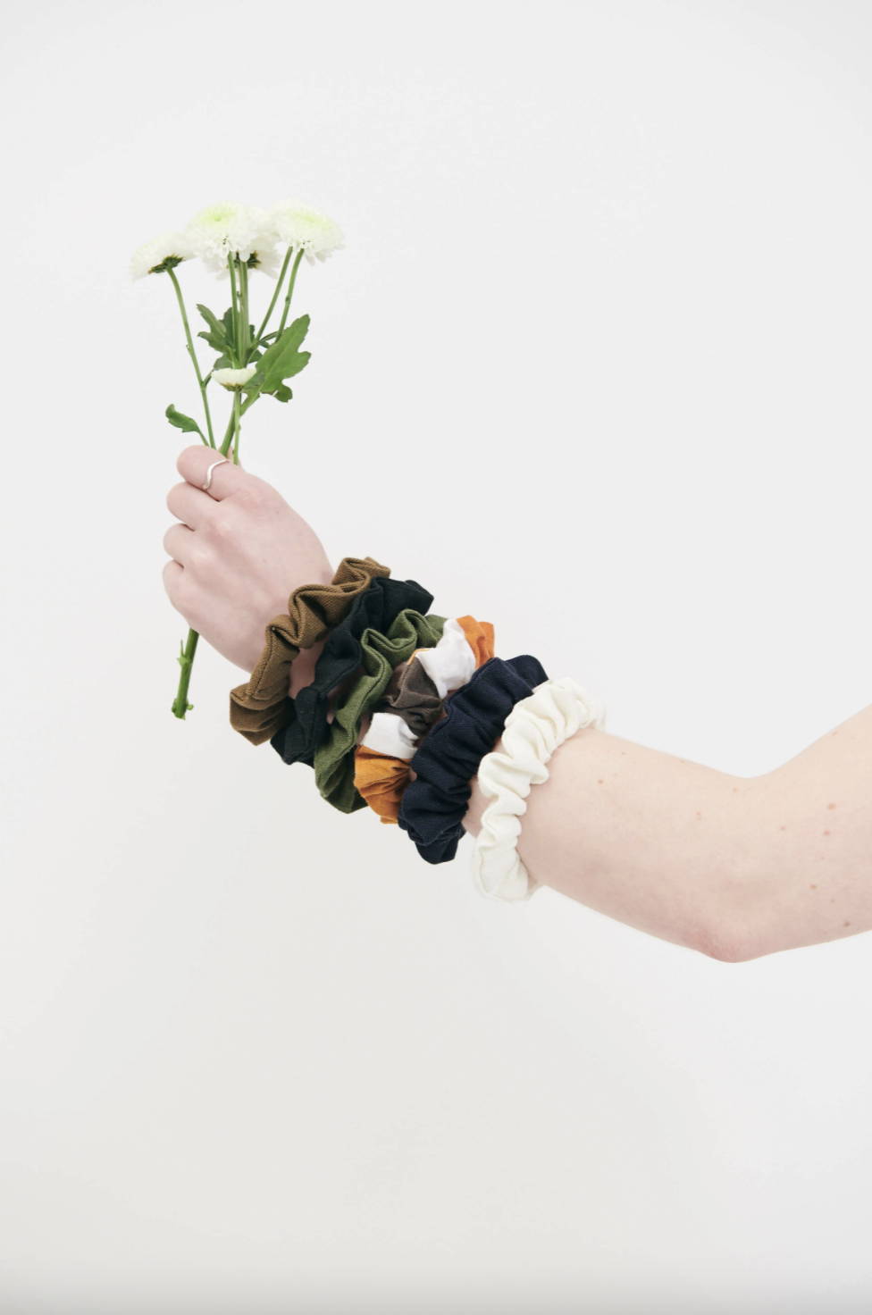 These scrunchies are made of leftover fabric and fabric straps by SHIO and Valentina Vasilatou 