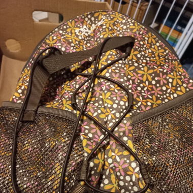Rucksack voll Büromaterial