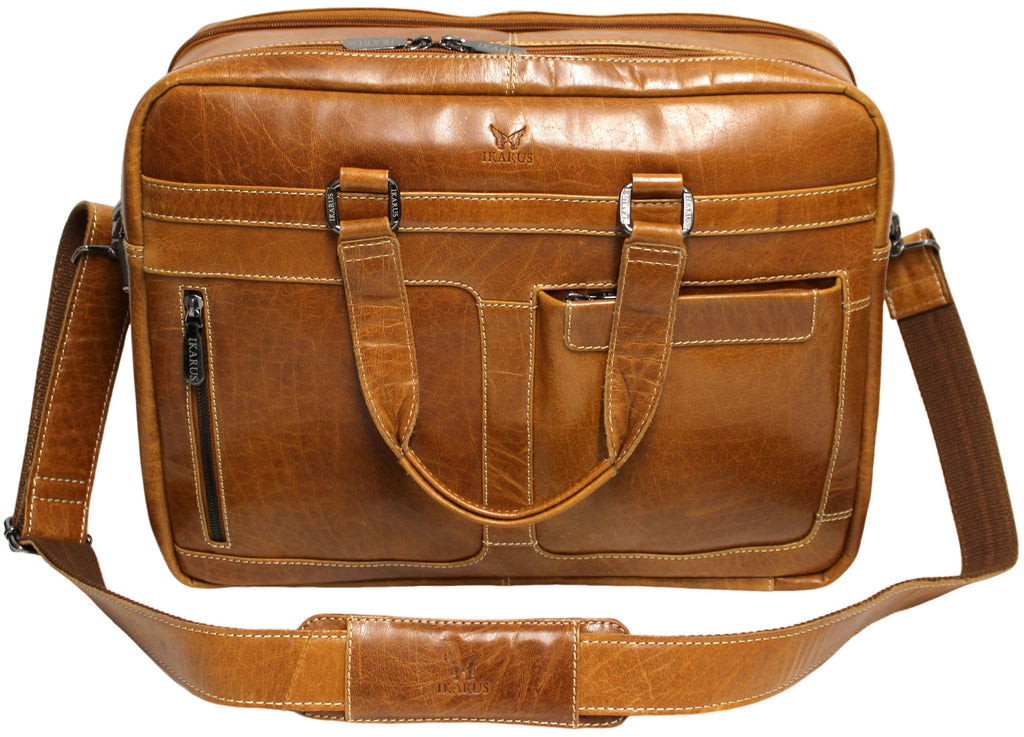 Quality Full Grain Leather Travel Bag / Briefcase - Image 5