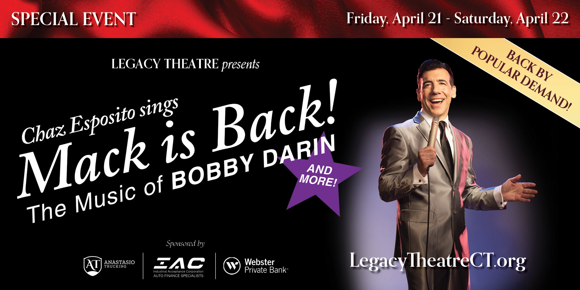 Mack is Back! The Music of Bobby Darin and More! promotional image