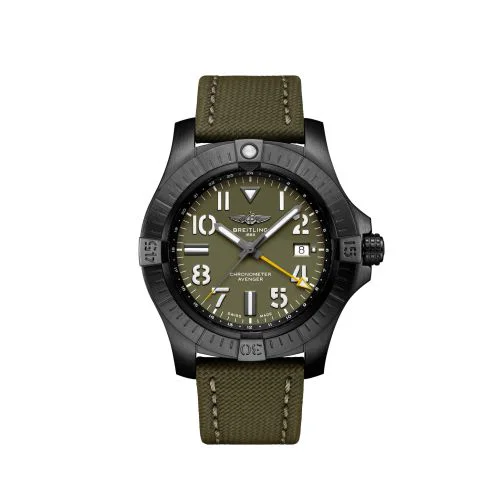Avenger Automatic GMT 45 Night Mission / Green / Military / Pin